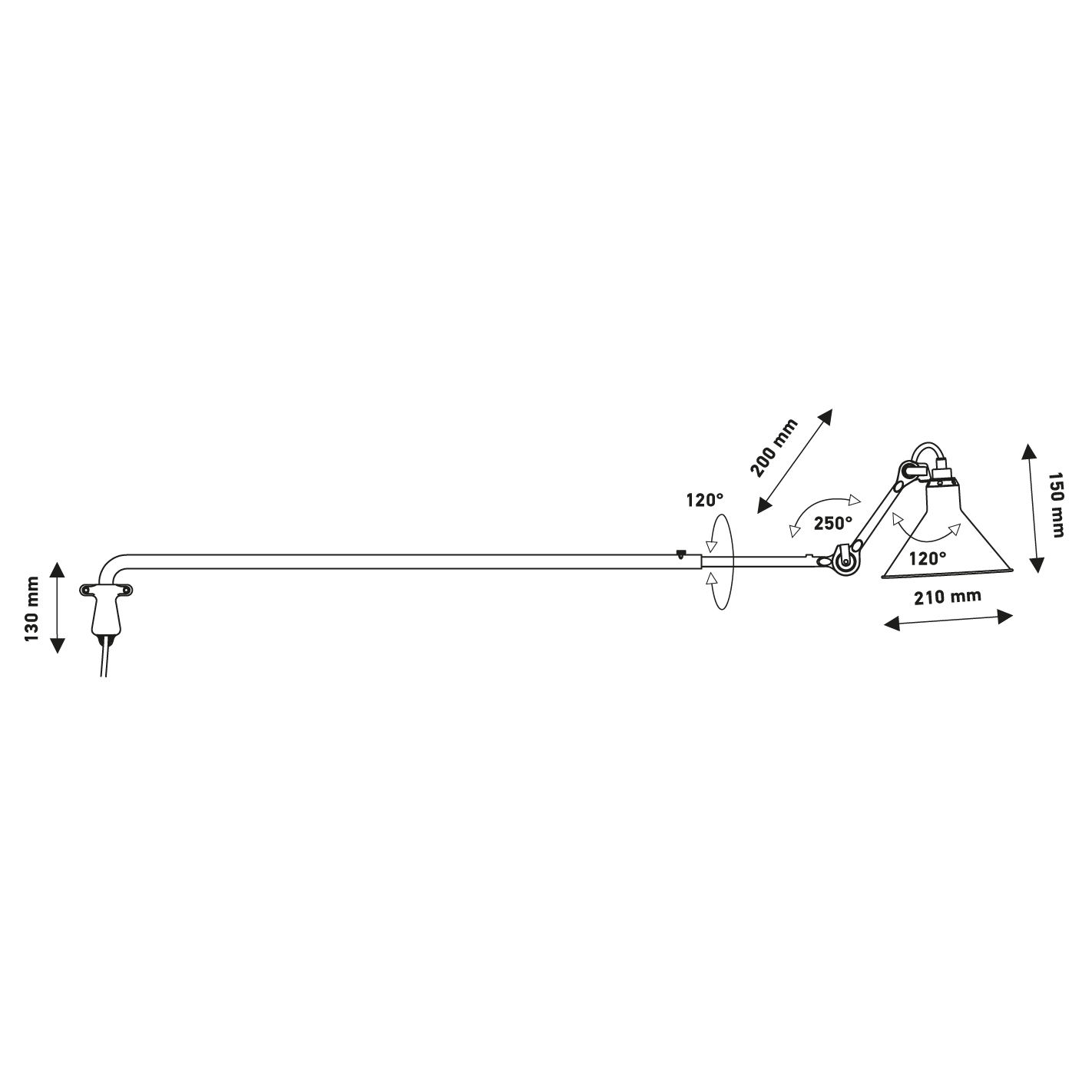 Lampe Gras N°213 壁燈