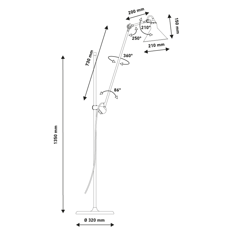 Lampe Gras N°215 立燈