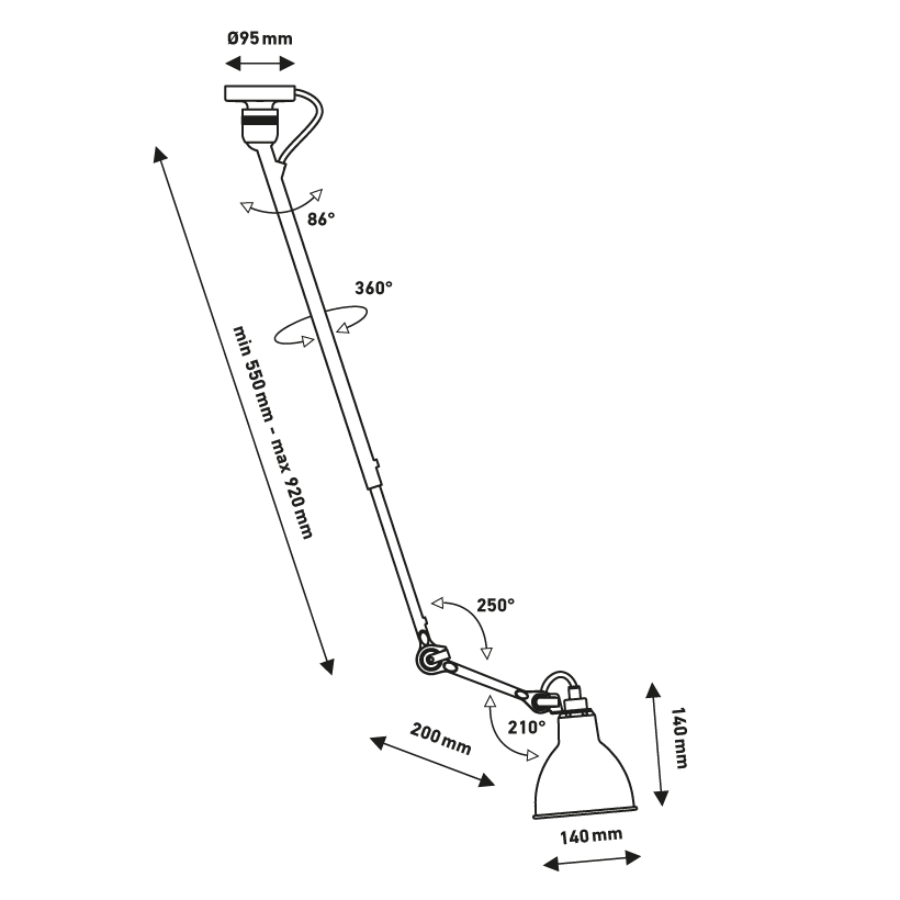 Lampe Gras N°302 吸頂吊燈