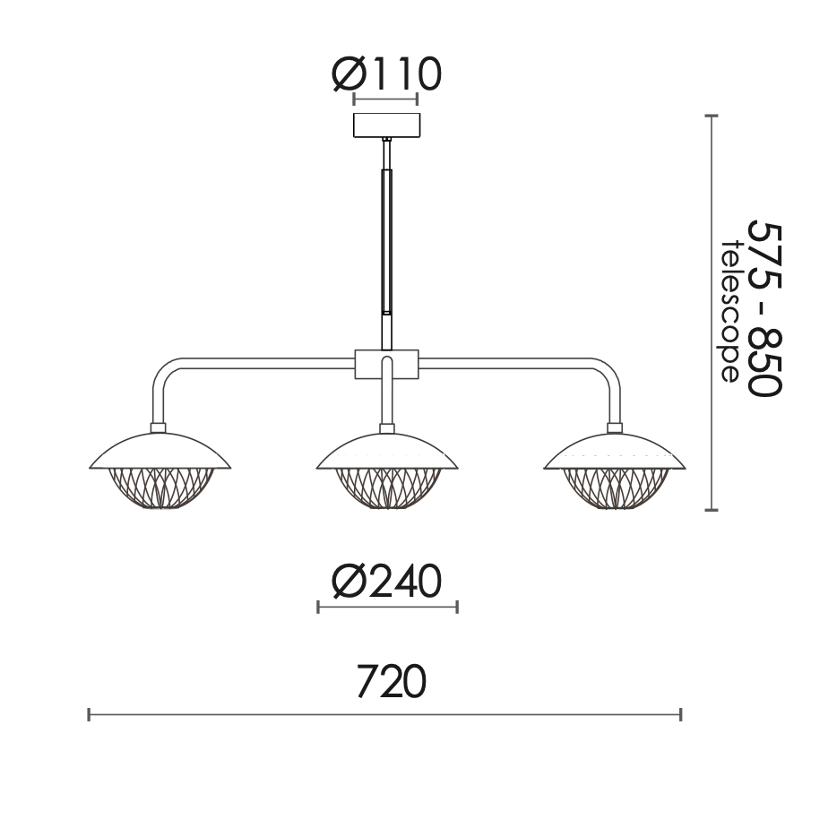 Grace 3 吸頂吊燈