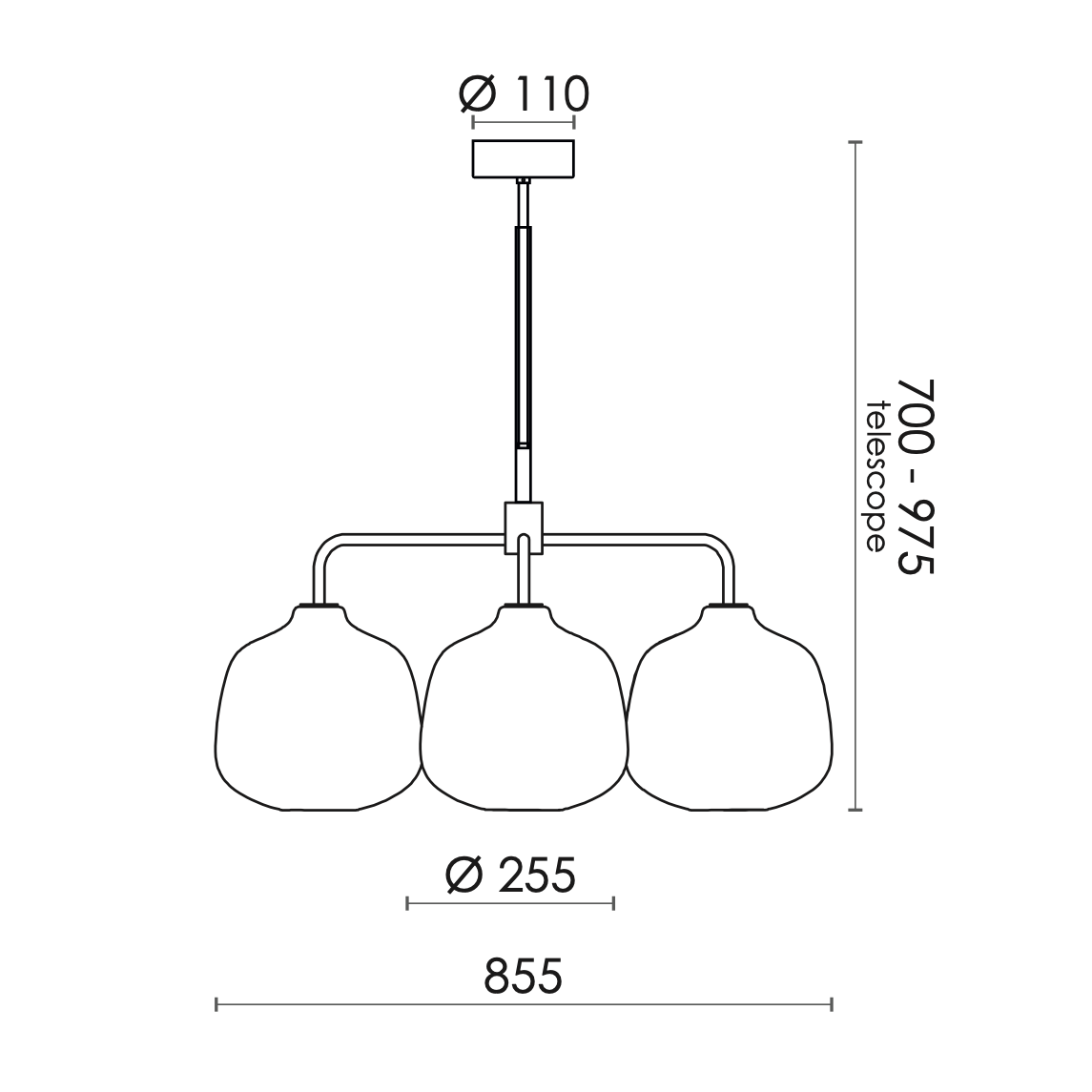Holborn 3 吸頂吊燈